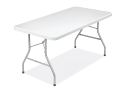 6 foot white folding table